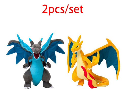 2pcs Mega Charizard Xy Pelúcia Boneca Natal Presente 25cm